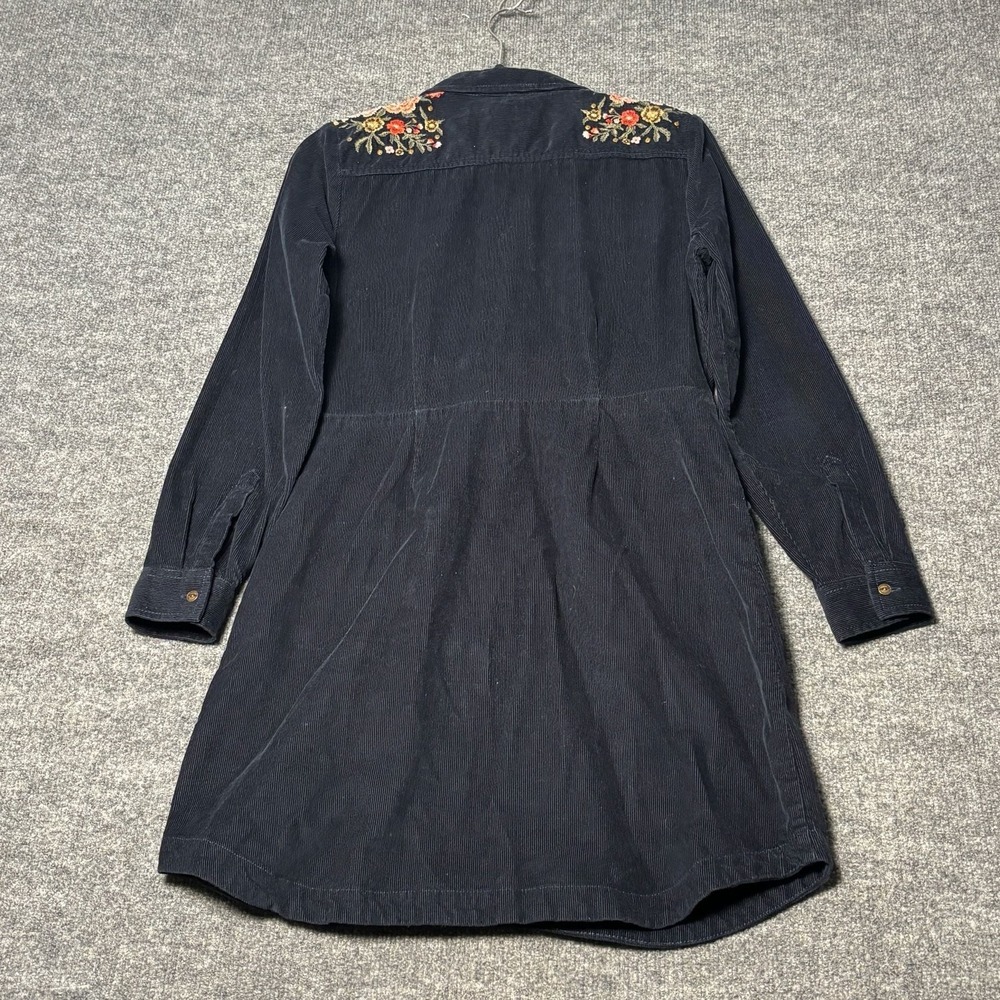 Superdry‎ Floral Embroidered Corduroy Shirt Dress Womens 8